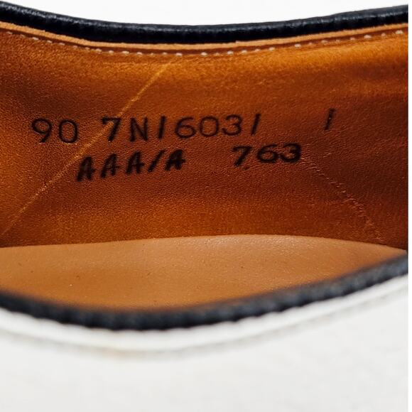 Vintage Pro-Shu Howard & Foster Black & White Leather Mens Golf Shoe 7N - Picture 10 of 11